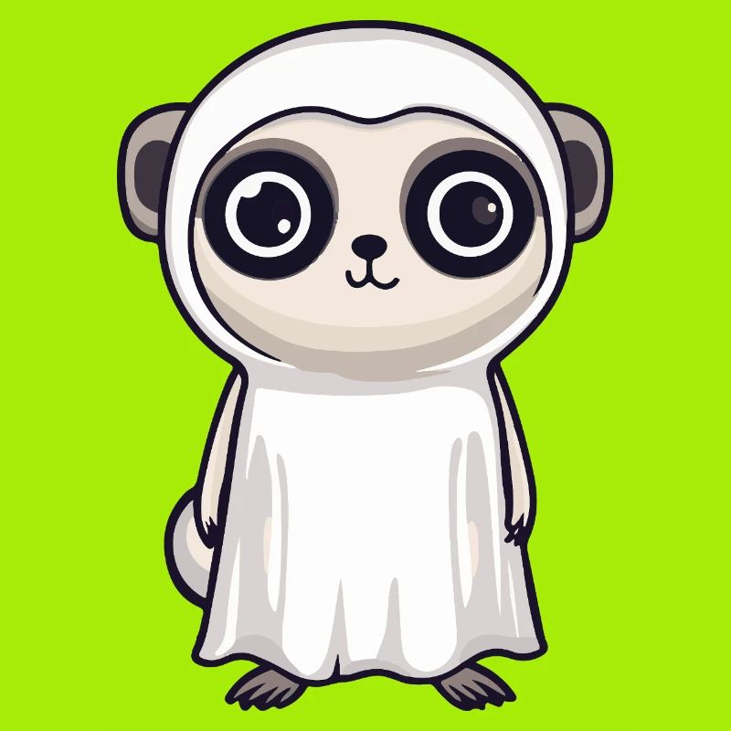 Meerkat Halloween Ghost