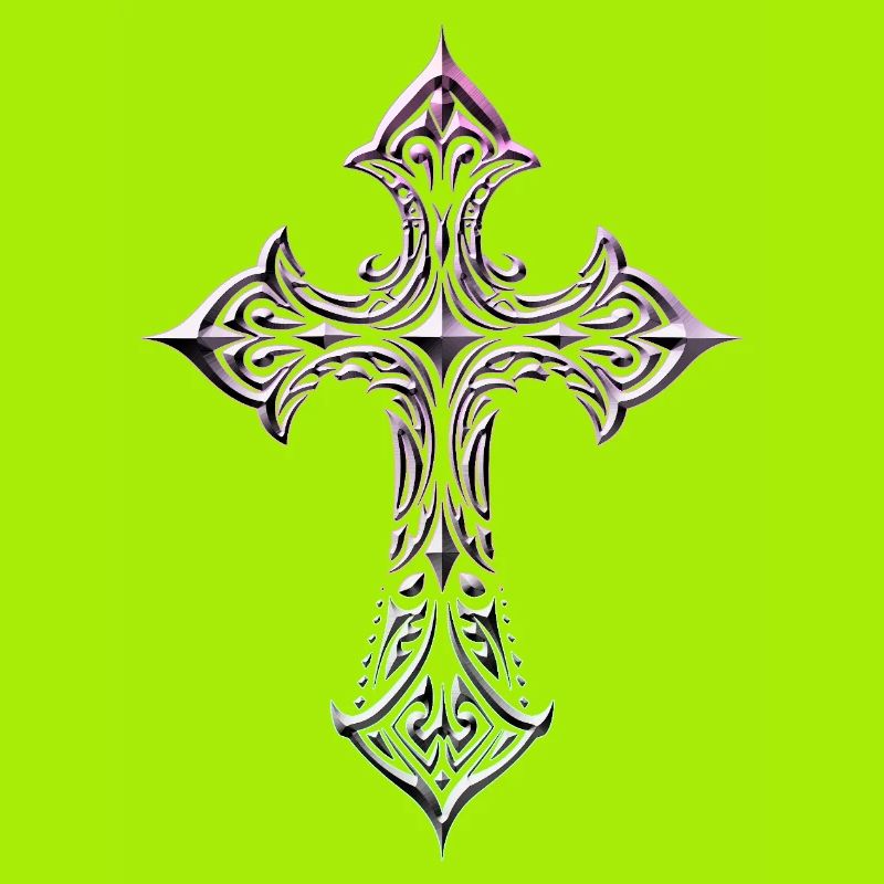 Irisierendes Filigrankreuz