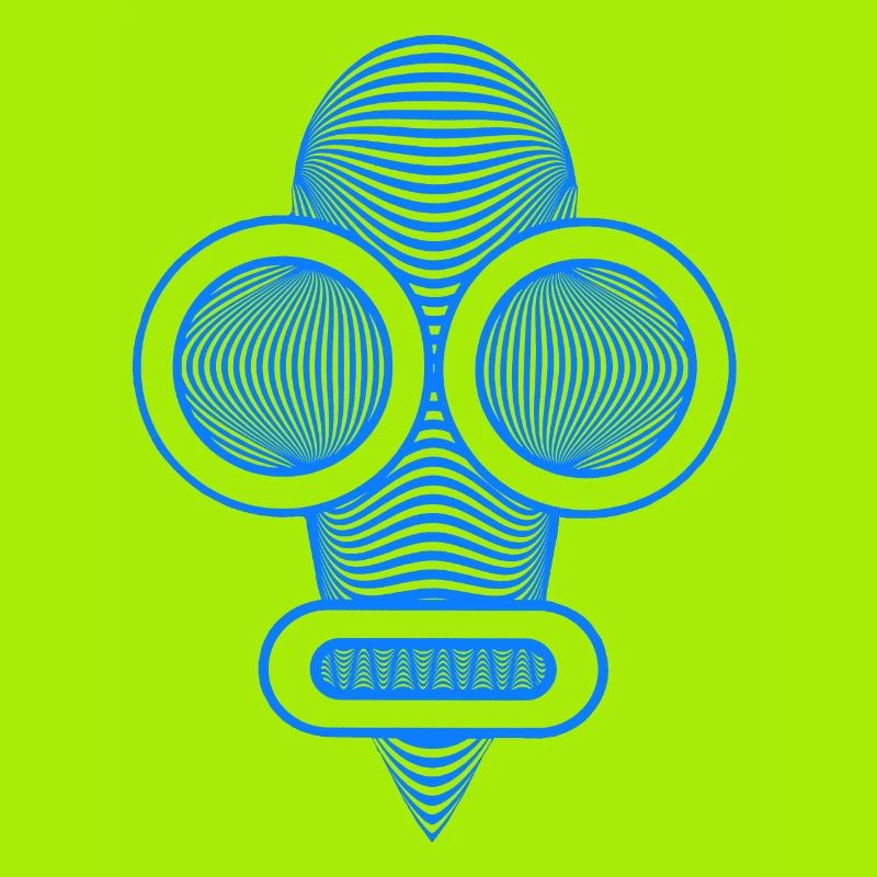 hypnotize head hell blau