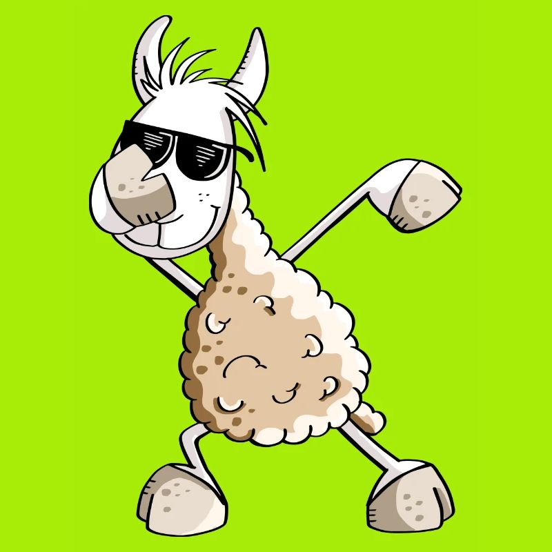 Cool Dab Dance Lama - Dabbing Alpaca - Comic Fun