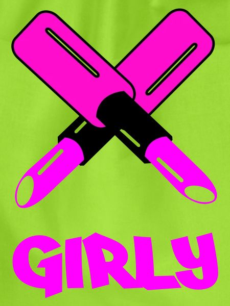 GIRLY Neon Cutout Typography