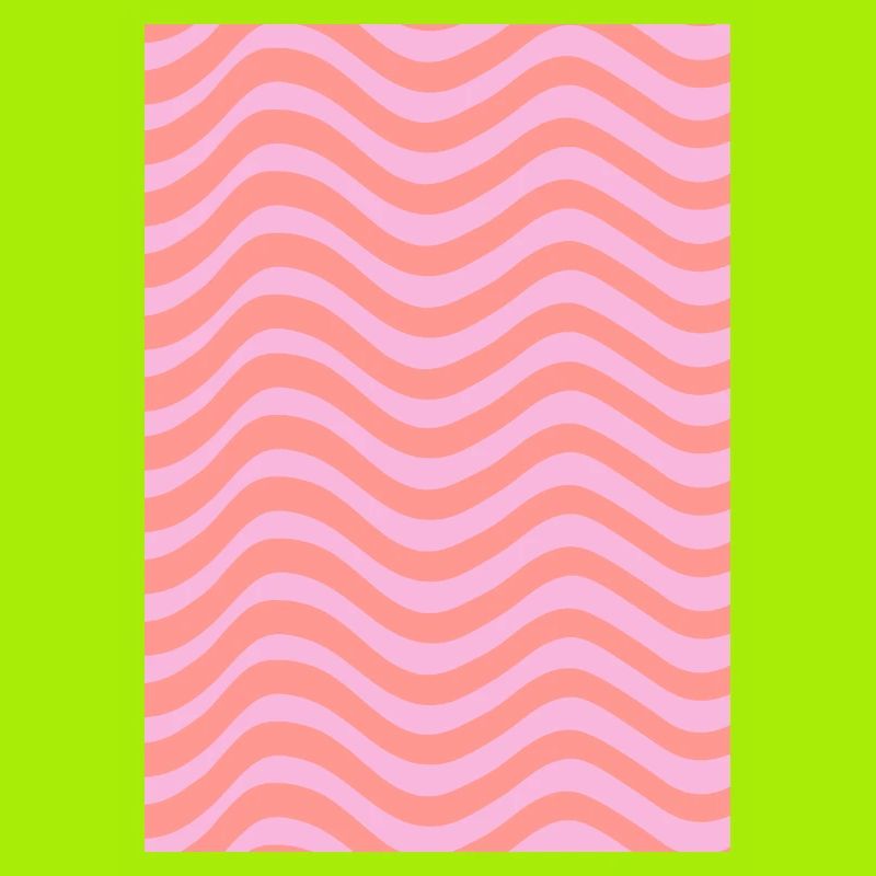 Stripe Wave Pattern - Pink Customizable