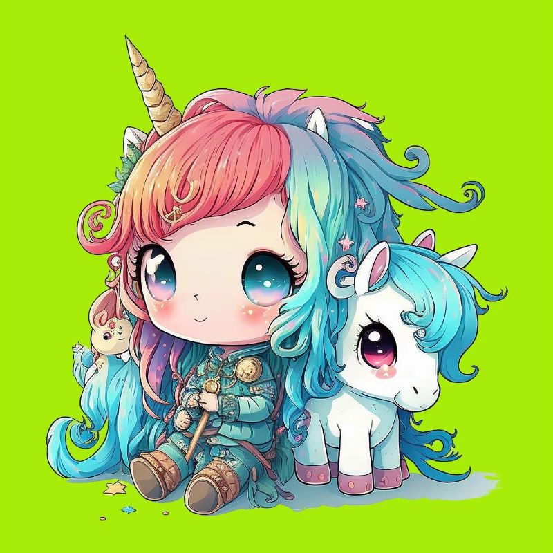 Babymädchen mit Einhorn