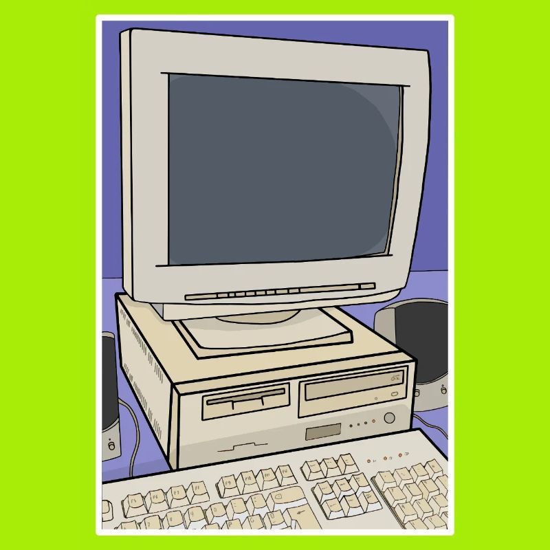 Retro-Computer-Desktop-Einrichtung