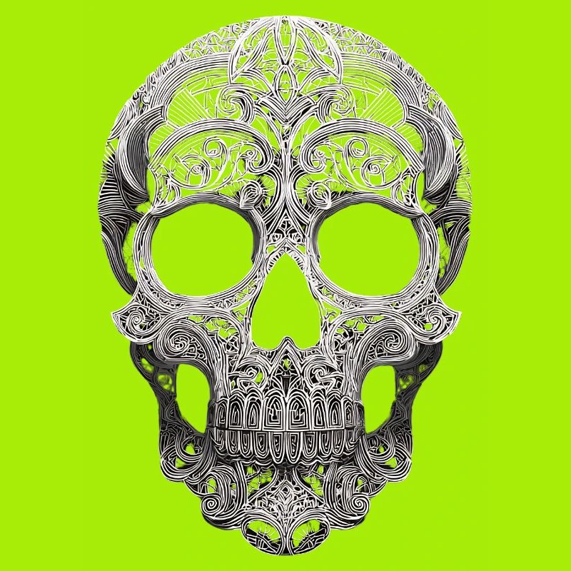 Mandala Skull Ornament