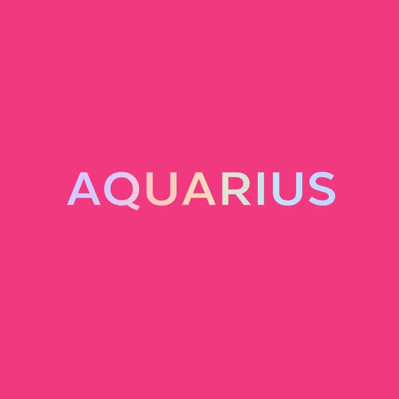 Pastel Aquarius Gradient Typography