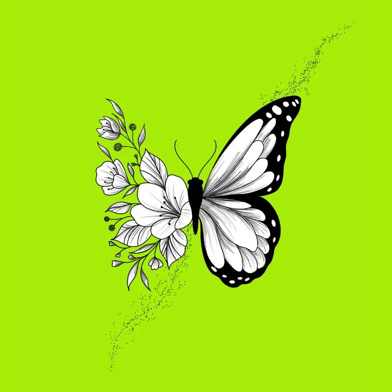 Floraler Schmetterling