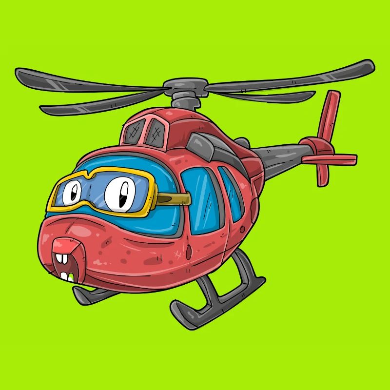 Hélicoptère avec visage