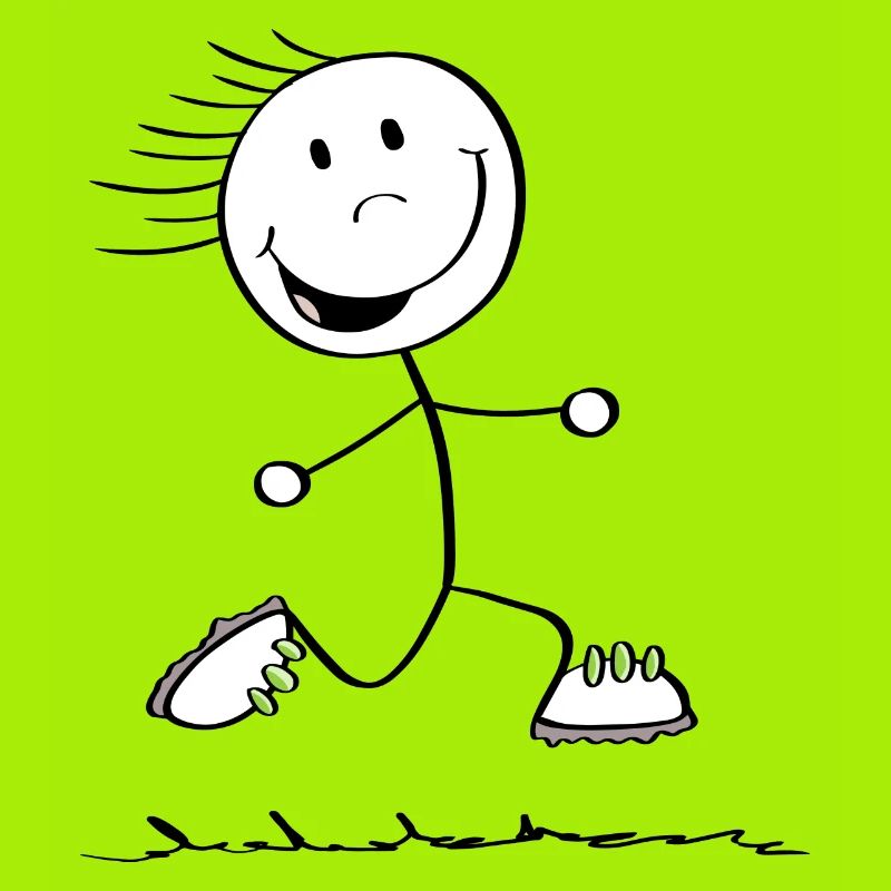Running stick figure - runner - jogging