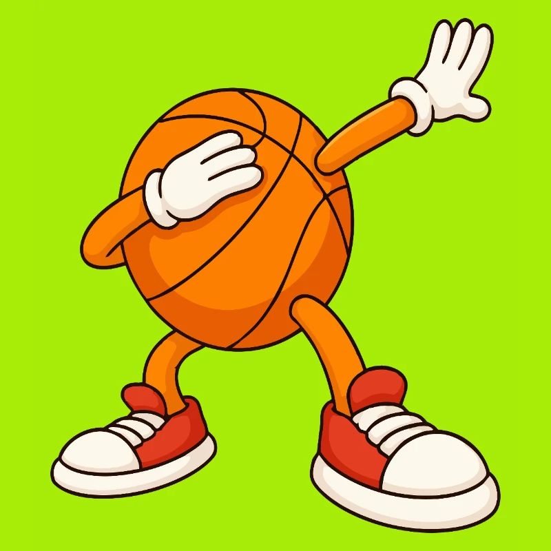 Basketball-Maskottchen-Deckgesicht