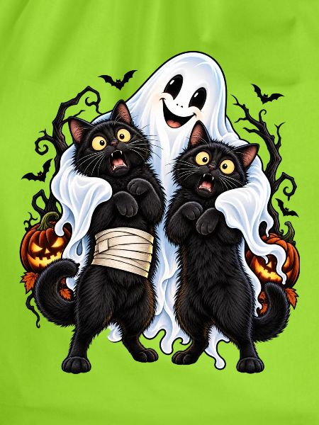 Katzen Gespenst – Lustiges Halloween