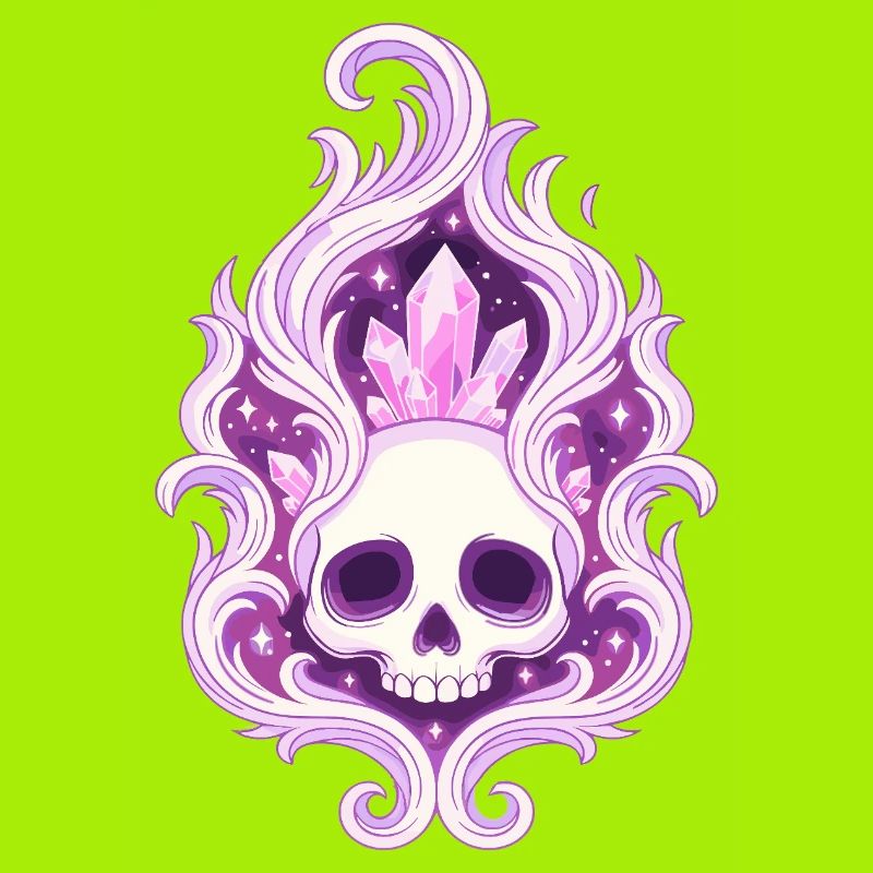 Crystal Skull Flame Spell