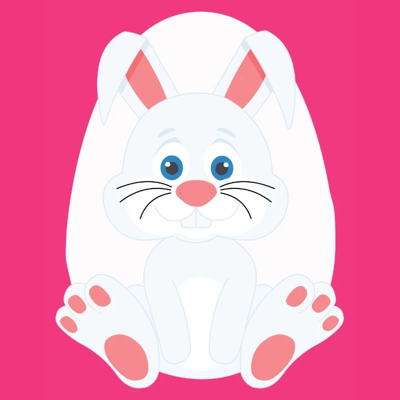Cute easter bunny and egg