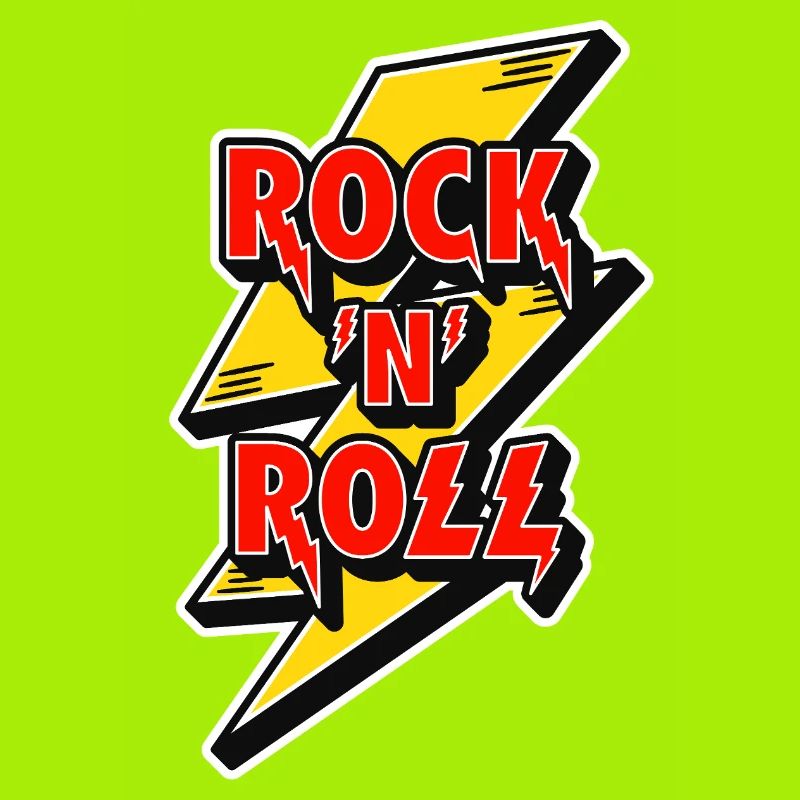 Emblème de l’éclair Rock N Roll