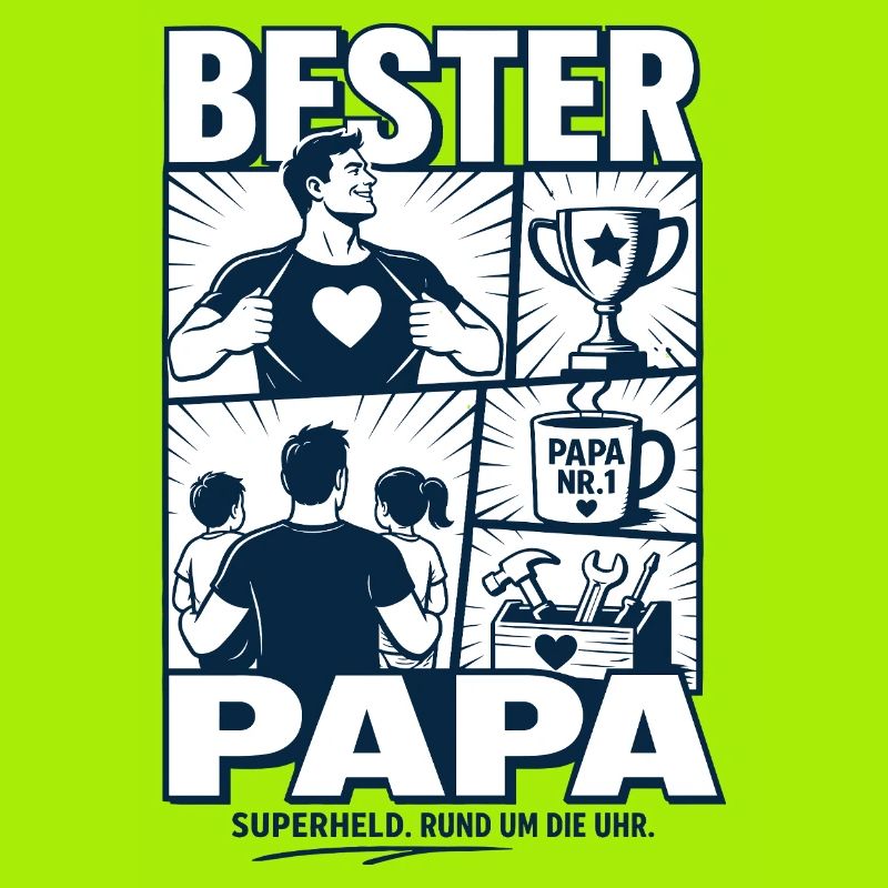 Bester Papa Superheld Design