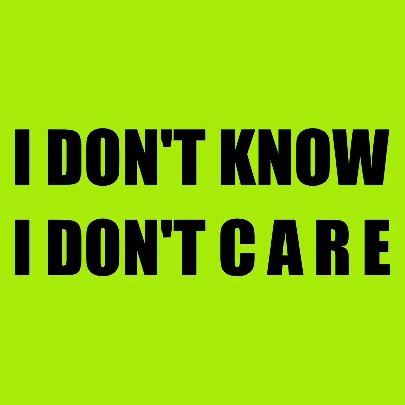 Forme ringarde "IDK IDC"