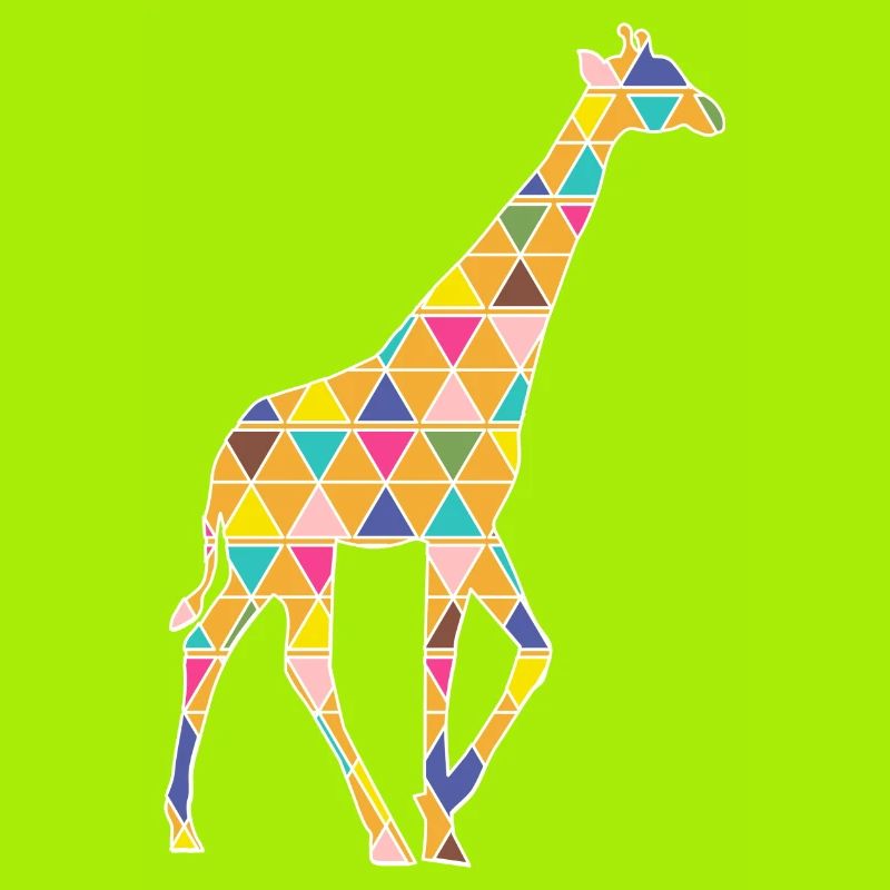 A colorful graphic Giraffe