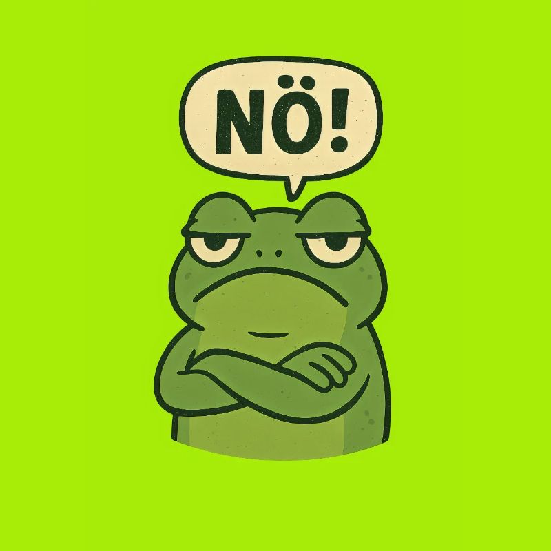 Statement Nope Frog Just No