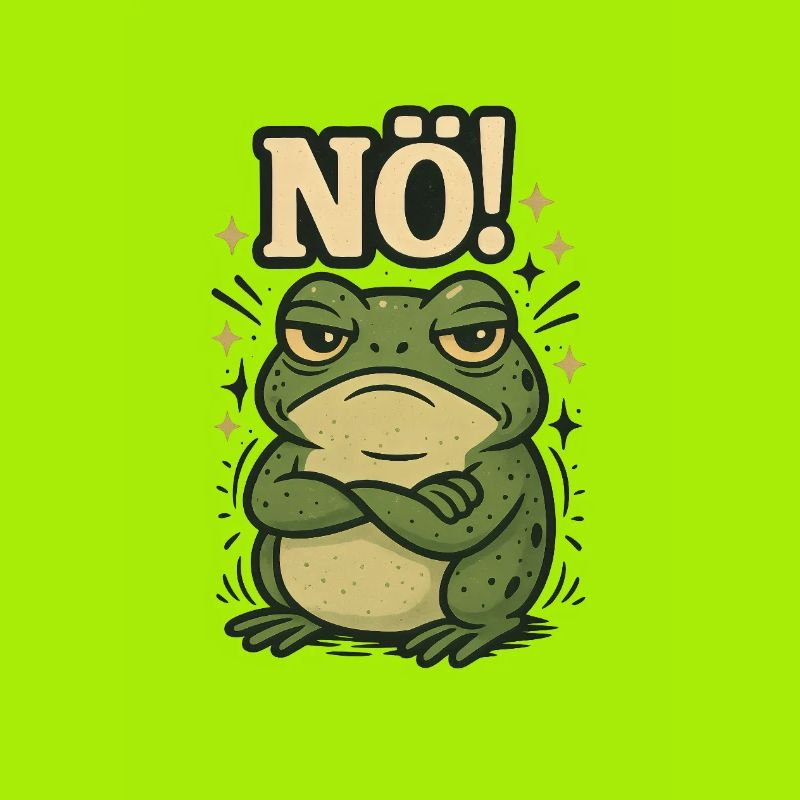 Statement Frog Nope Fun Design No