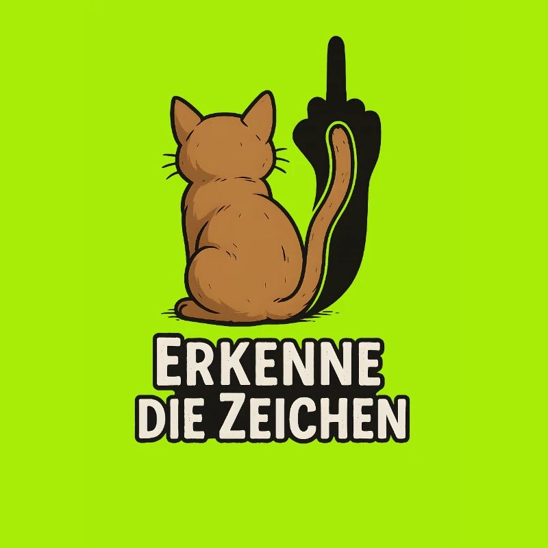 Erkenne die zeichen Katze Mittelfinger