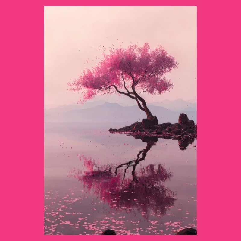 Reflets sur la rive de Blush Blossom