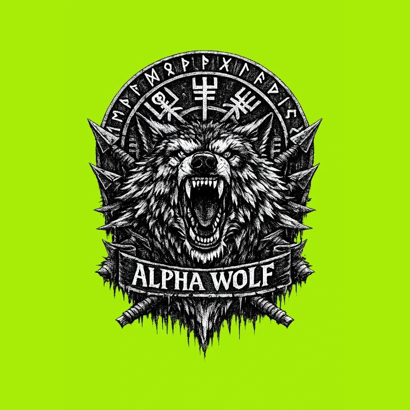 Alpha Wolf Runic Crest