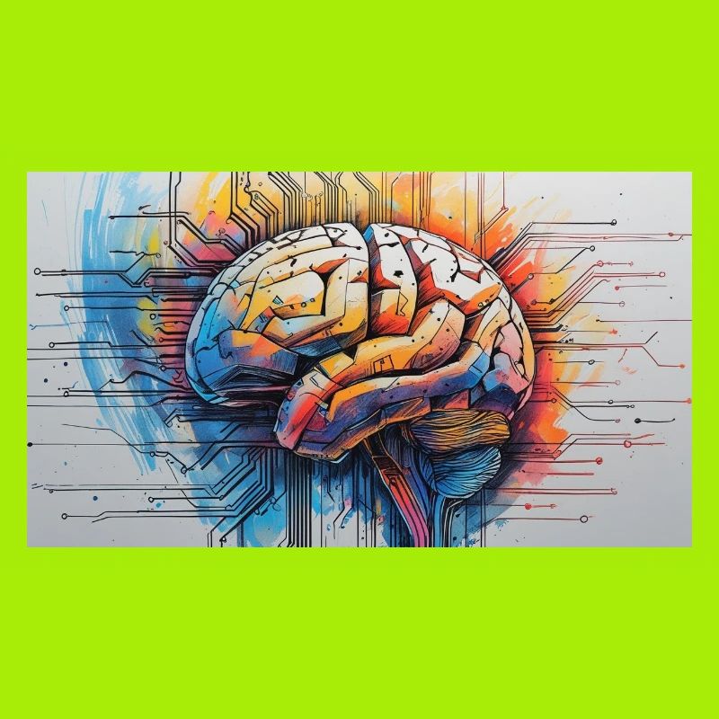 Artificial Brain Colored Circuit