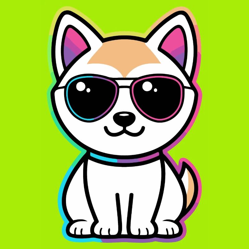 Katzen-Neon-Regenbogenbrille