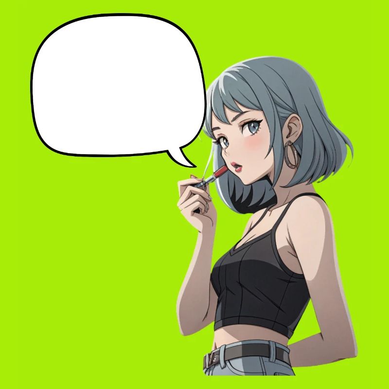 Speech Bubbles Noir Heroine CropTop