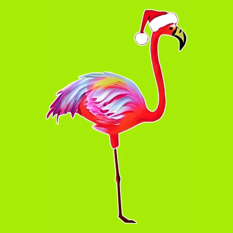 Noch ein Weihnachtsflamingo
