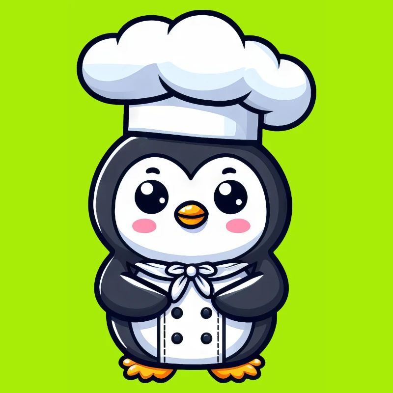 Mignon pingouin Chef bande dessinée conception de bande dessinée