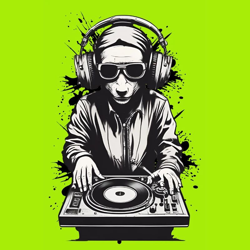 Moderner maskierter DJ