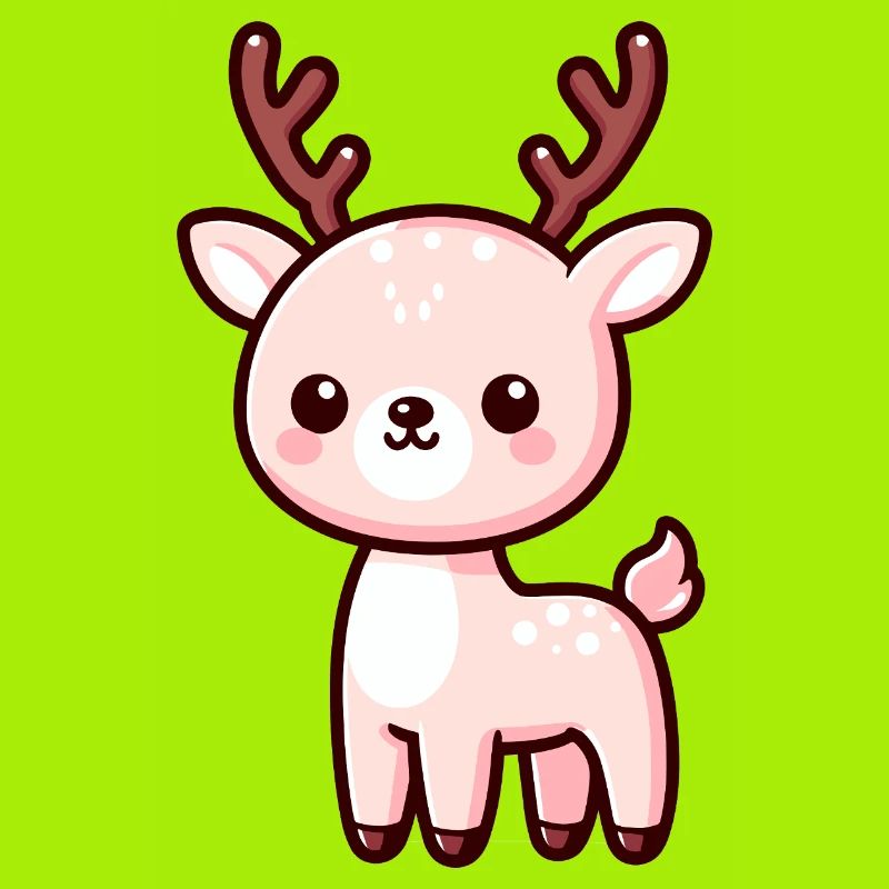 Conception de dessin animé de renne mignon