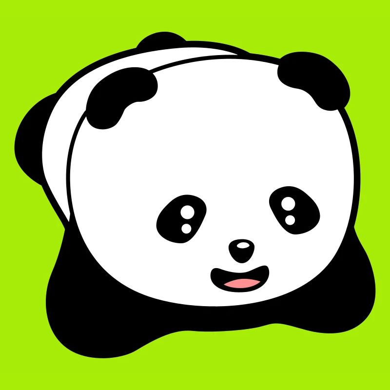 Laughing kawaii panda