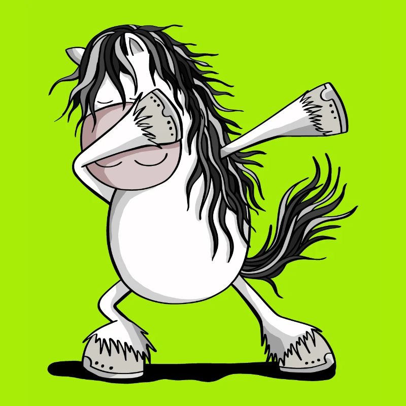 Cooles Dab Dance Schimmel Pferd Fun Dabbing Pony
