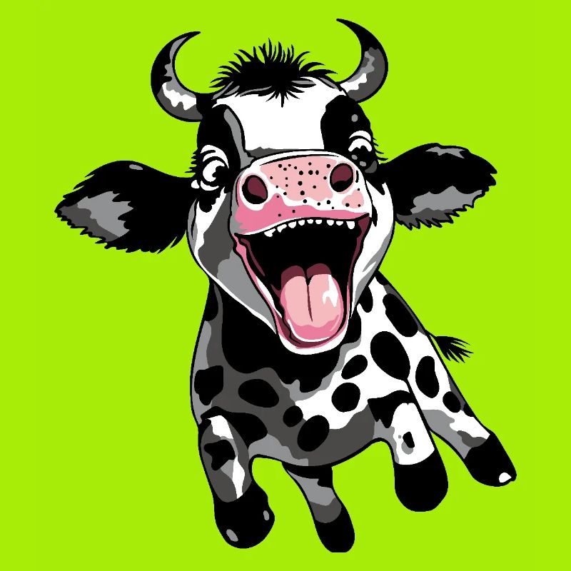 Springendes Kälbchen - Lustiges Kuh Kalb Design