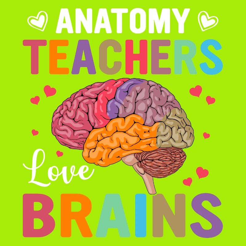 Le professeur d’anatomie aime les cerveaux – design coloré