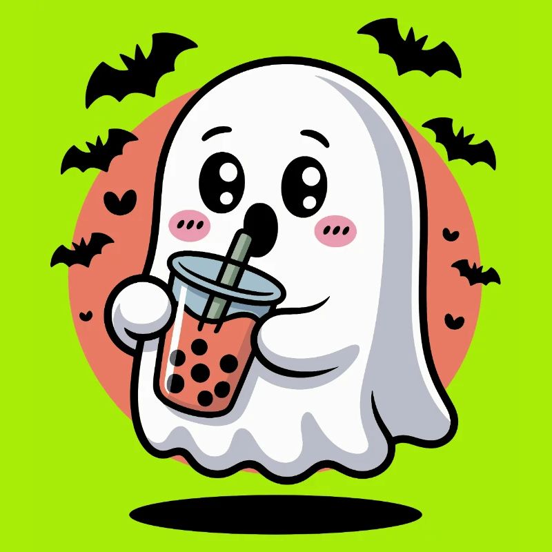 Conception de plaisir de café Sweet Ghost