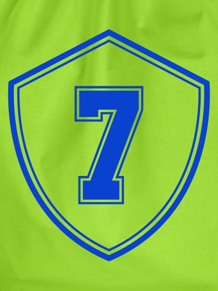 Blaues Sieben Shield Emblem