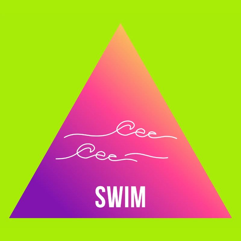 Swimming Gradient Triangle Waves