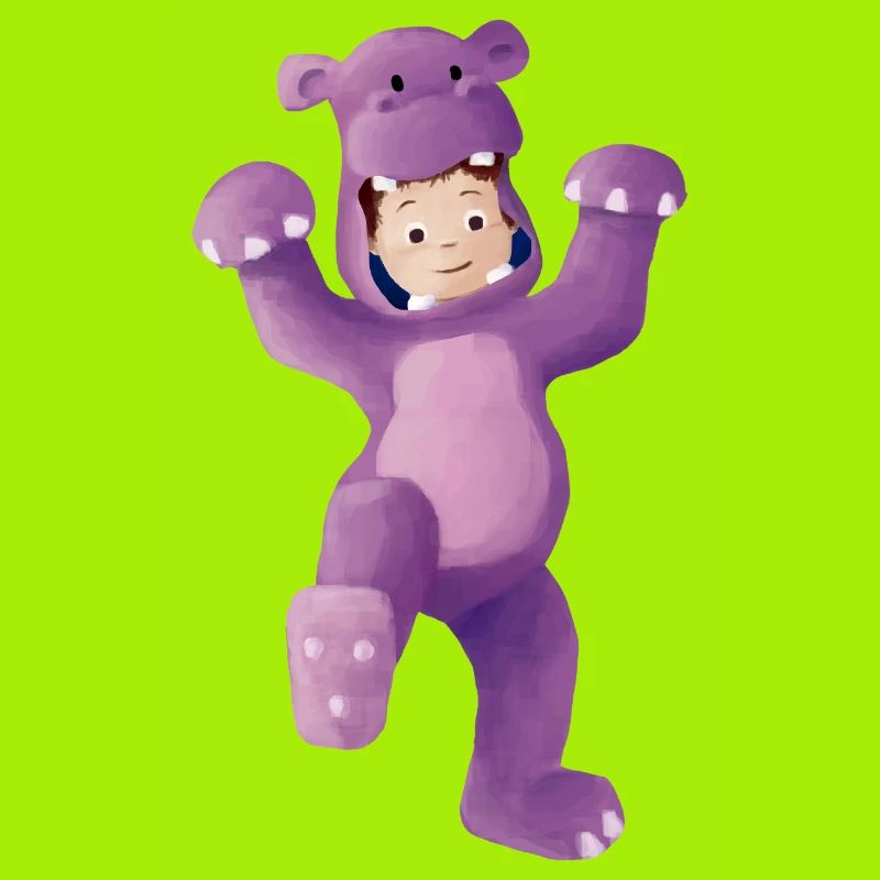 Boy dressed as a hippopotamus