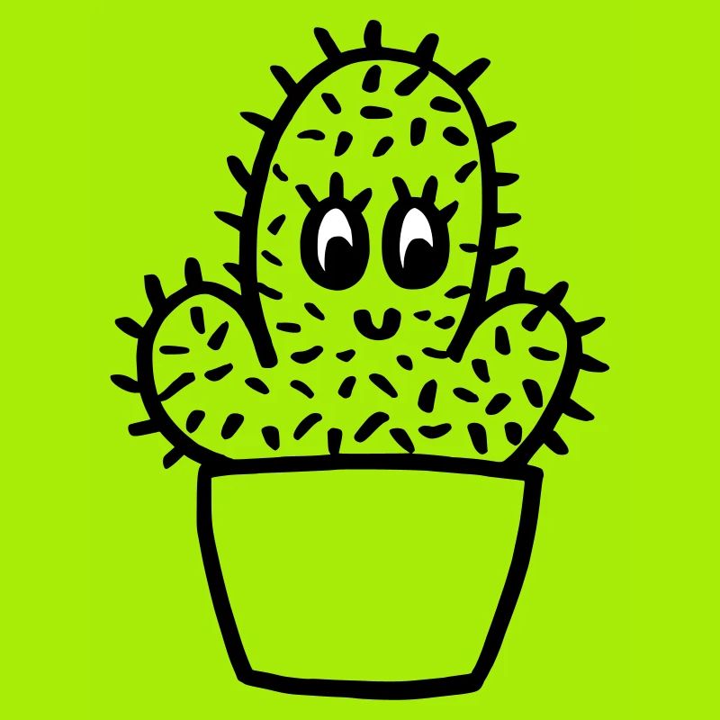 Small cactus, bicolor