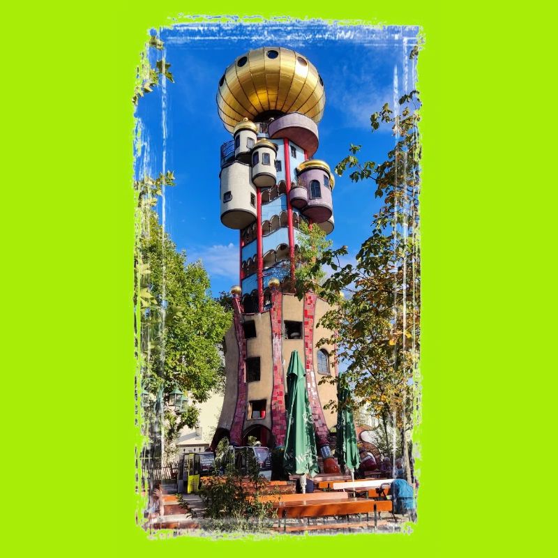 Hundertwasserturm beim Kuchlbauer