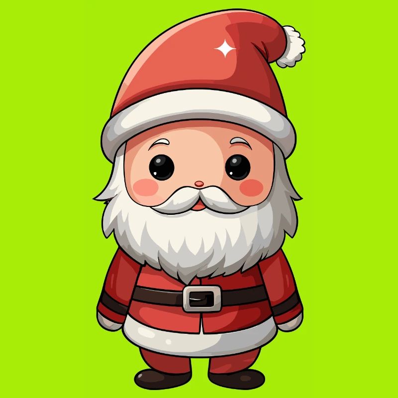 Chibi Santa Cheer Illustration