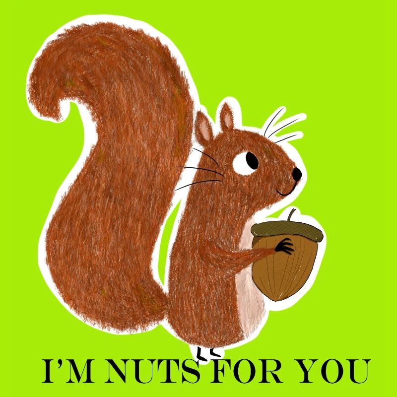 Eichhörnchen mit Eichel