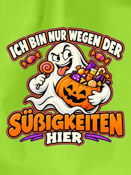 Halloween-Geist auf Süßigkeitenjagd