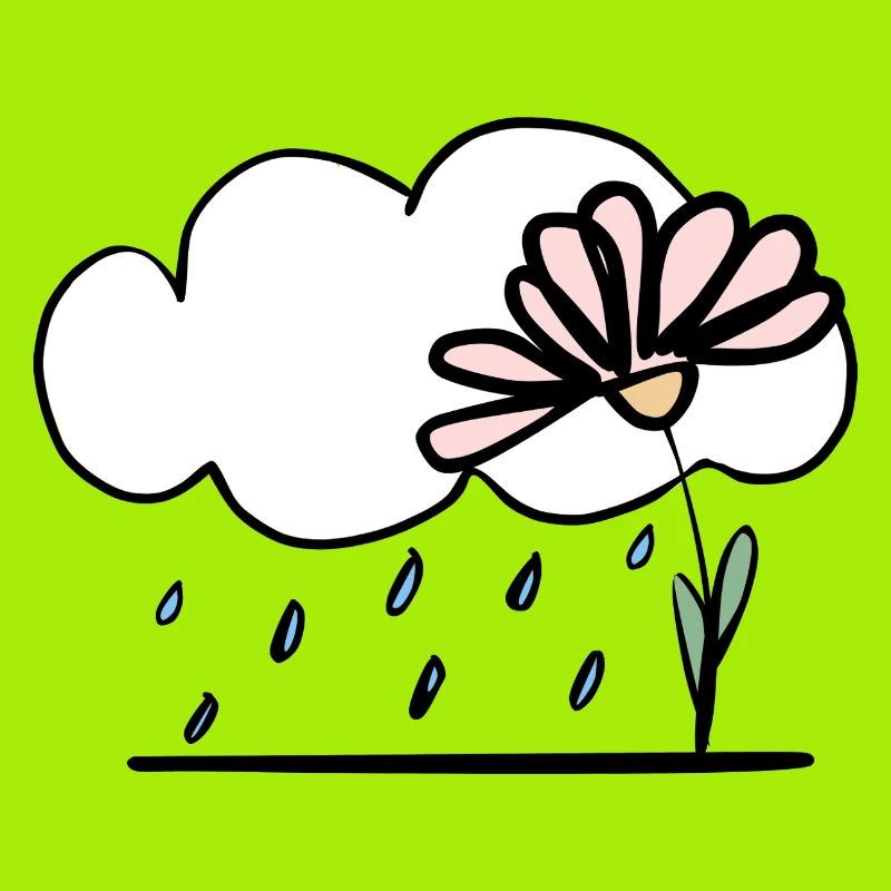 Blume im Regen