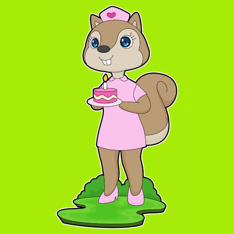 Squirrel Birthday Nurse