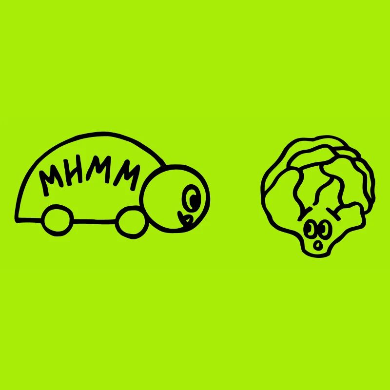 Turtle and lettuce head