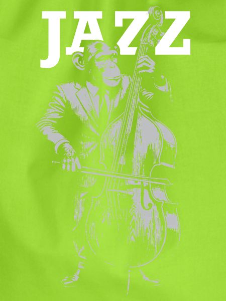 Jazz Monkey spielt Kontrabass